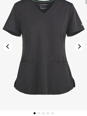 healing hands Black V‑Neck Short Sleeve Medical Top